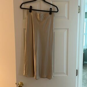Quince Satin Midi Skirt